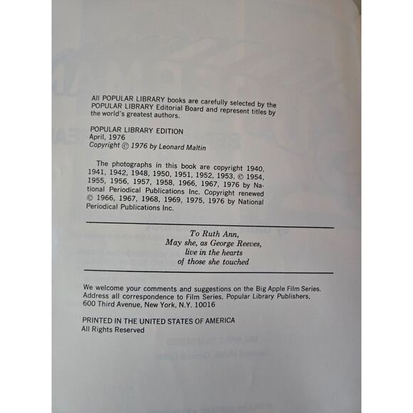 Superman Serial to Cereal by Gary Grossman 1976 Paperback Book - Picture 6 of 6